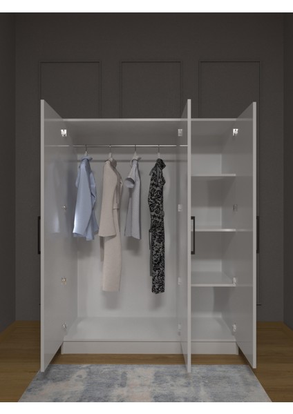 3 Kapaklı Gardırop modelleri