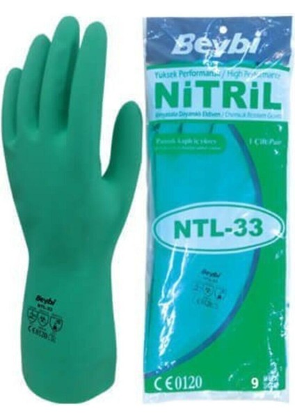 Ntl-33 Kimyasal Koruyucu Nitril Eldiven 9 Numara 5 Adet