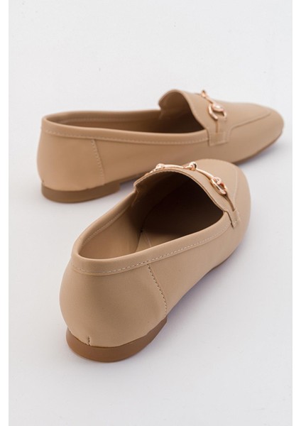 Tokalı Kadın Loafer Ayakkabı NUDE CİLT fırsatları