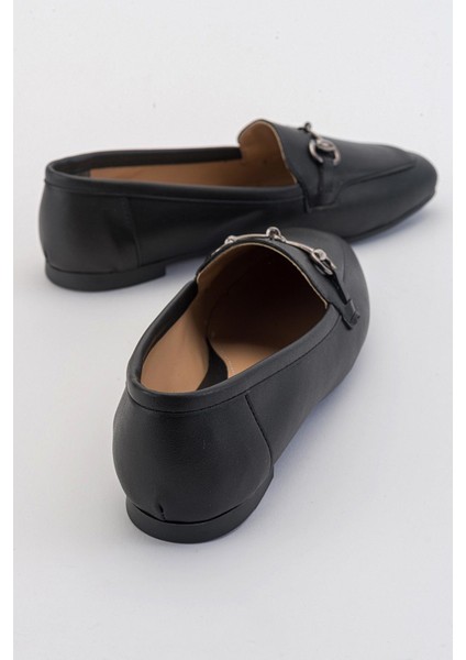 Tokalı Kadın Loafer Ayakkabı SİYAH CİLT fırsatları