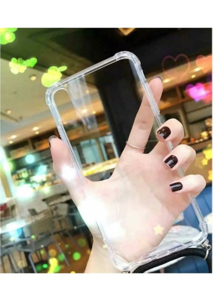 Samsung Galaxy J7 Prime Kılıf Boyun Omuz Askılı Beyaz iPli Kordonlu Anti Şok Köşe Korumalı Şeffaf Silikon X-ROP indirimleri