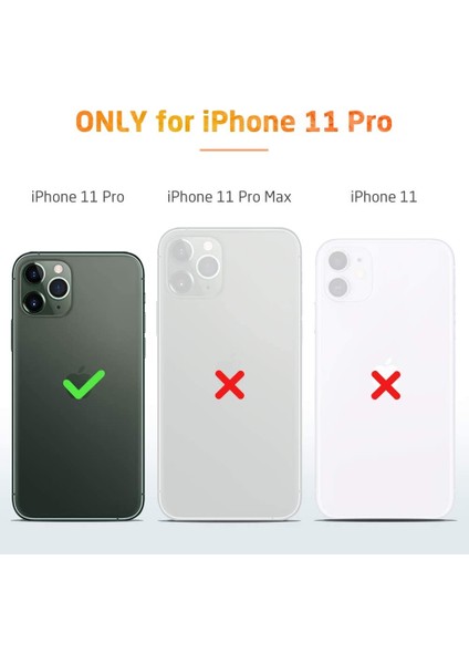 Apple iPhone 11 PRO Kılıf Boyun Omuz Askılı Kırmızı iPli Kordonlu Anti Şok Köşe Korumalı Şeffaf Silikon X-ROP