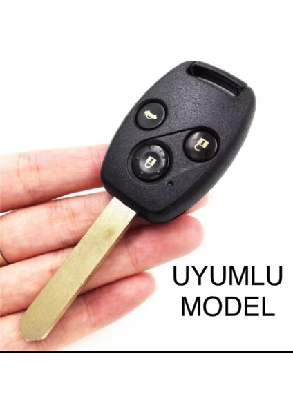 Şenyıldız Aksesuar Honda Civic Fd6 Crv Accord Uyumlu 3 Tuşlu Silikon Anahtar Koruma Kılıfı Siyah Renk