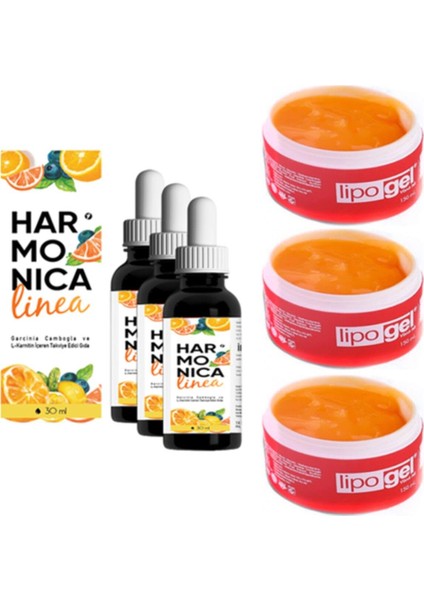 Linea 30ML Damla 3 Adet + Lipo Gel Bölgesel Vücut Bakım Jeli 150ML 3 Adet