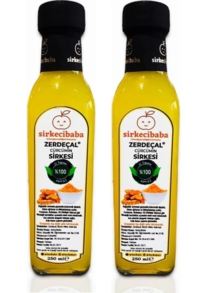 El Yapımı Zerdeçal Sirkesi 250 ml 2 Adet (Hand Made Turmeric Vinegar)