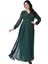 Büyük Beden Yeşil Renkli Uzun Şifon Elbise 3