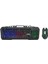 Rampage Kmx-99 Gaming Siyah USB Gökkuşağı Zemin Aydınlatmalı Q Oyuncu Klavye + Mouse Set 1