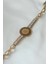 316L Çelik Gold Renk Tam Altın Modelli Zirkon Taşlı Kadın Bileklik BB5098 2