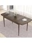 Concept Eva Serisi 80X132 Açılabilir Mdf Barok Ahşap Desen Mutfak Masa Takımı ve 4 Sandalye 1
