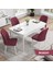 Concept Rio Serisi 80X132 Mdf Açılabilir Beyaz Mutfak Masası Takımı 4 Sandalye 1