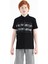 Siyah Baskı Detaylı Standart Kalıp Polo Yaka Erkek Çocuk T-Shirt - 11101 1