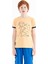 Kavun Içi Minimal Yazı Baskılı Standart Kalıp O Yaka Erkek Çocuk T-Shirt - 11132 1