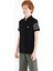Siyah Kol Baskı Detaylı Standart Kalıp Polo Yaka Erkek Çocuk T-Shirt - 11093 5
