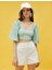 Korse Detaylı Çiçekli Crop Bluz 3