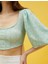 Korse Detaylı Çiçekli Crop Bluz 2