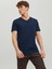 V Yaka Lacivert Erkek T-Shirt 12156102 1