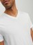 V Yaka Beyaz Erkek T-Shirt 12156102 5