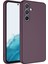 Samsung Galaxy A24 ile Uyumlu Kapak Kamera Korumalı Içi Kadife Lansman Silikon Kılıf - Mürdüm 1