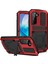 Samsung Galaxy S23 Gizli Kickstand Pc+Silikon+Metal Şok Geçirmez Vaka Su Geçirmez Toz Geçirmez Arka Kapak Temperlenmiş Cam Ekran Koruyucu (Yurt Dışından) 1