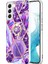 Samsung Galaxy S23 Için Elektrokaplama Birleştirme Mermer Desen Imd Kickstand Case Yumuşak Tpu Telefon Kapağı (Yurt Dışından) 1