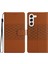 Samsung Galaxy S23 Için Cilt Dokunmatik Duygu Telefon Kapağı Retro Baskılı Pot Pu Deri Cep Telefon Kılıf Stand Strap ile (Yurt Dışından) 2