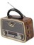 301 Ahşap/kahve Usb-Tf Bluetooth 3 Band Klasik Radyo 4