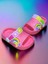 Çocuk Pembe Renk Figürlü Önü Açık Kaydırmaz Sandalet Crocs Terlik 1