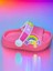 Çocuk Pembe Renk Figürlü Önü Açık Kaydırmaz Sandalet Crocs Terlik 3