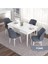 Concept Eva Serisi 80X132 Açılabilir Mdf Beyaz Mutfak Masa Takımı ve 4 Sandalye 1