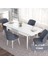 Concept Eva Serisi 80X132 Açılabilir Mdf Beyaz Mutfak Masa Takımı ve 4 Sandalye 2