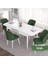 Concept Eva Serisi 80X132 Açılabilir Mdf Beyaz Mutfak Masa Takımı ve 4 Sandalye 1