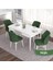 Concept Eva Serisi 80X132 Açılabilir Mdf Beyaz Mutfak Masa Takımı ve 4 Sandalye 2