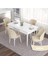Concept Eva Serisi 80X132 Açılabilir Mdf Beyaz Mutfak Masa Takımı ve 4 Sandalye 1