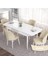Concept Eva Serisi 80X132 Açılabilir Mdf Beyaz Mutfak Masa Takımı ve 4 Sandalye 2