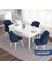 Concept Eva Serisi 80X132 Açılabilir Mdf Beyaz Mutfak Masa Takımı ve 4 Sandalye 2