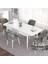 Concept Eva Serisi 80X132 Açılabilir Mdf Beyaz Mutfak Masa Takımı ve 4 Sandalye 2