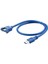 Panel Tipi Vidalı USB 3.0 Dişi / Erkek Uzatma Kablosu-1.5metre 1