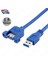 Panel Tipi Vidalı USB 3.0 Dişi / Erkek Uzatma Kablosu-1.5metre 2