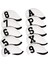 10PCS Golf Demir Kafa Örtüleri Numarası Etiket Sargısı Golf Demir Headcovers Aksesuarları (Yurt Dışından) 3