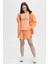 Kadın Kapüşonlu Fermuarlı Oversıze Sweatshirt Oranj - Xs 5