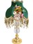 Hürrem Renk Kadife Kumaş Kaplı Gold Kristal Ayak Vintage Abajur AB0657 1