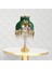 Hürrem Renk Kadife Kumaş Kaplı Gold Kristal Ayak Vintage Abajur AB0657 2