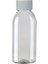 100 Adet - 100ML Plastik Şeffaf Oval Boyunlu Şişe, Boş Düz Beyaz Kapaklı Pet Şişe 1