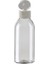 100 Adet - 100ML Plastik Şeffaf Oval Boyunlu Şişe, Boş Açmalı Beyaz Kapaklı Pet Şişe 1