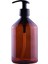100 Adet - 500ML Boş Plastik Kahverengi Konik Pet Şişe, Siyah Sıvı Sabun Pompalı 1