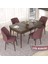 Concept Nef Serisi 70X114 Açılabilir Mdf Barok Ahşap Desen Mutfak Masa Takımı 4 Sandalye 1