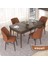 Concept Nef Serisi 70X114 Açılabilir Mdf Barok Ahşap Desen Mutfak Masa Takımı 4 Sandalye 1