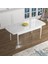 Concept Nef Serisi 70X114 Açılabilir Mdf Mutfak Masa Takımı Beyaz Masa ve 4 Sandalye 3