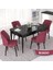 Concept Nef Serisi 70X114 Açılabilir Mdf Siyah Mermer Desen Mutfak Masa Takımı 4 Sandalye 1