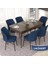 Concept Nef Serisi 70X114 Açılabilir Mdf Barok Ahşap Desen Mutfak Masa Takımı 6 Sandalye 1